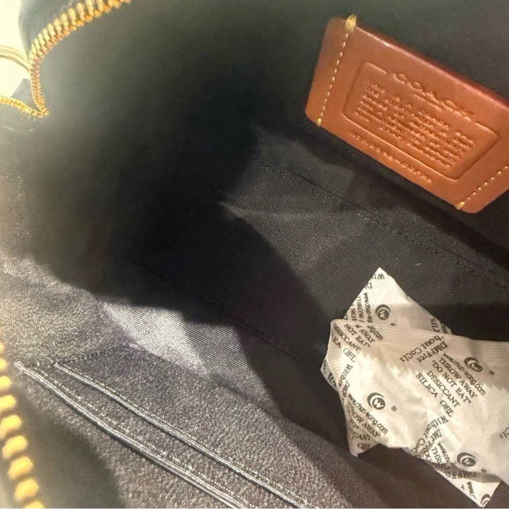 Coach Black mini Rowan signature leather with Gold Accents-NWT - Picture 5 of 5